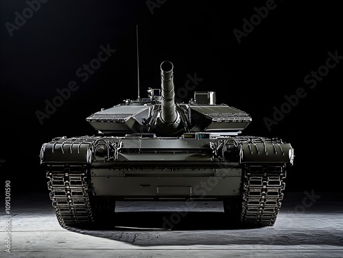 Modern Battle Tank in Studio Lighting photo