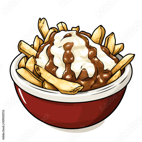 Delicious Poutine Illustration