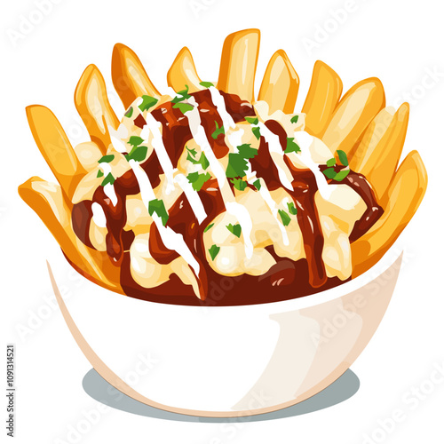 Classic Poutine Icon with Fries and Gravy