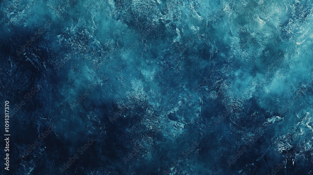 Obraz premium Watercolor background featuring rich shades of turquoise and azure, ideal for web banners, textures, and various creative design projects.