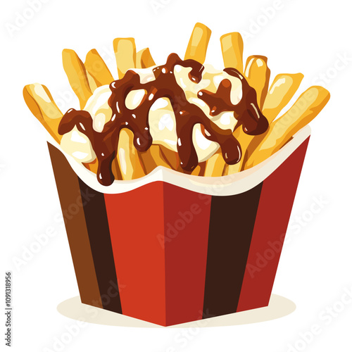 Classic Poutine Icon with Fries and Gravy