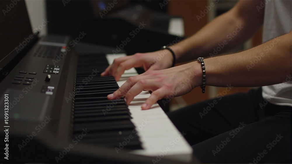 Obraz premium typing on keyboard