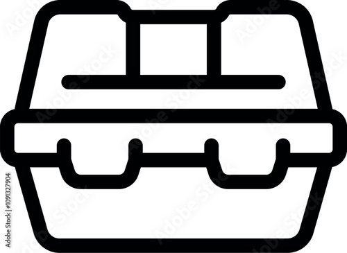 Securely closed styrofoam container, ideal for transporting food orders safely