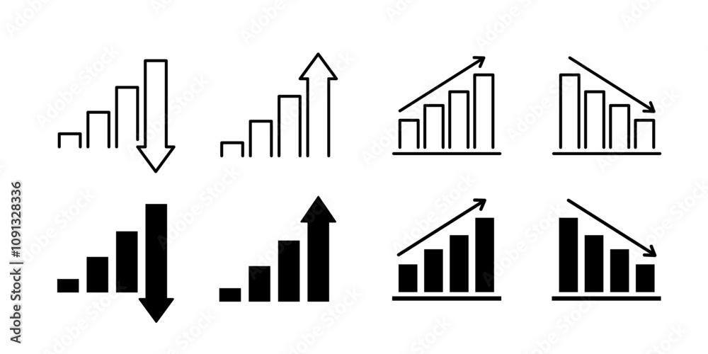 Fototapeta premium Graph icon set Graph icon