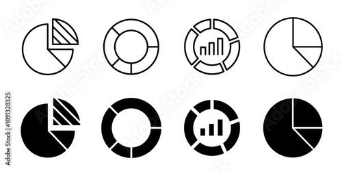 Statistics icon. Statistics icon set