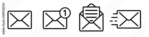 Mail icon. Mail envelop icon