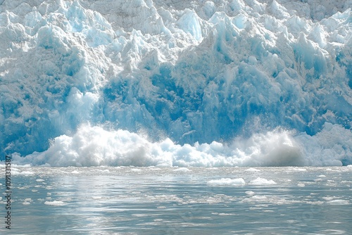 Melting glaciers and rising sea levels photo