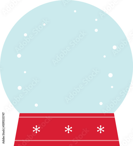 Empty Christmas snowball flat vector1
Glass snowball .
Traditional winter holiday decorative snowball. photo