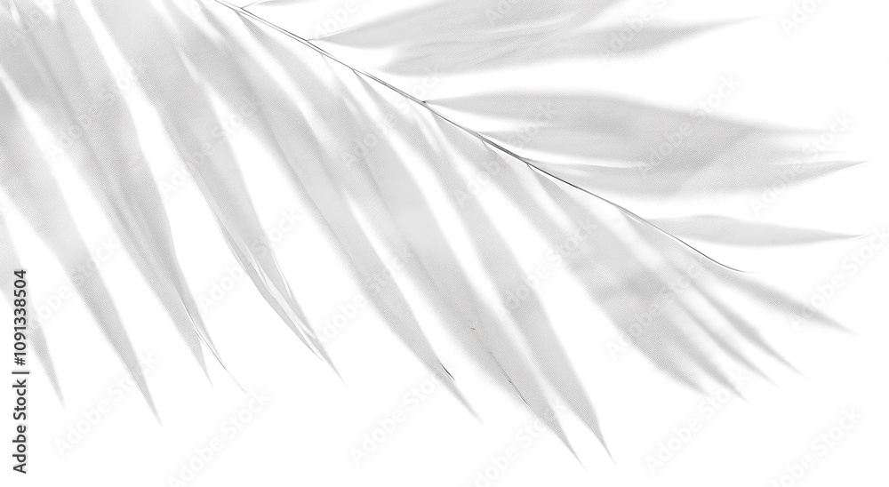 Obraz premium Close-up of fern leaf with geometric shadows