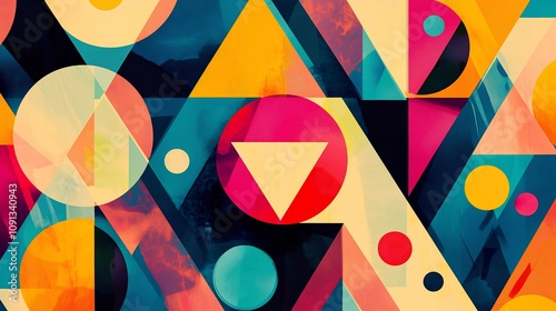 Colorful Abstract Geometric Pattern Background Design