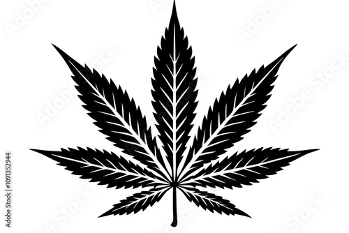 Cannabis leaf vector icon. Marijuana legalize symbol, marijuana or hemp icon, cannabis medical sign vector illustration,Marijuana leaf silhouette icon design vector illustration.