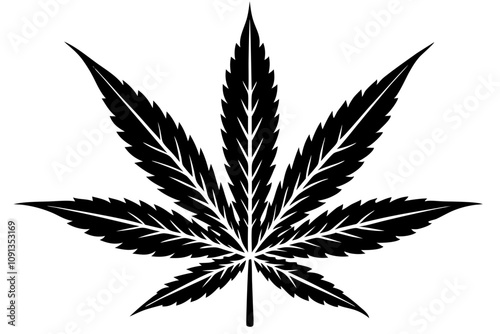 Cannabis leaf vector icon. Marijuana legalize symbol, marijuana or hemp icon, cannabis medical sign vector illustration,Marijuana leaf silhouette icon design vector illustration.