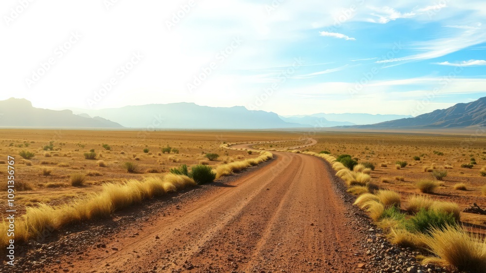 Obraz premium Discover the Serene Beauty of a Desert Road: Perfect for Wall Art, Landscape Photography, or Home Decor