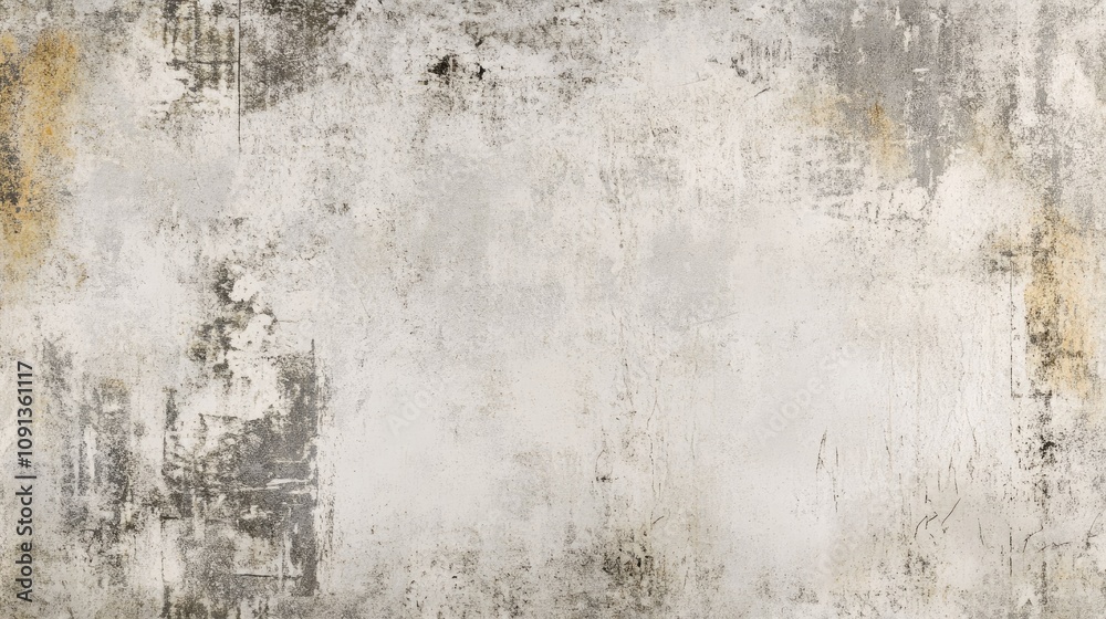 Fototapeta premium Textured white wall with decorative plaster, featuring a weathered appearance and visible scratches, ideal for outdoor settings and rustic design.