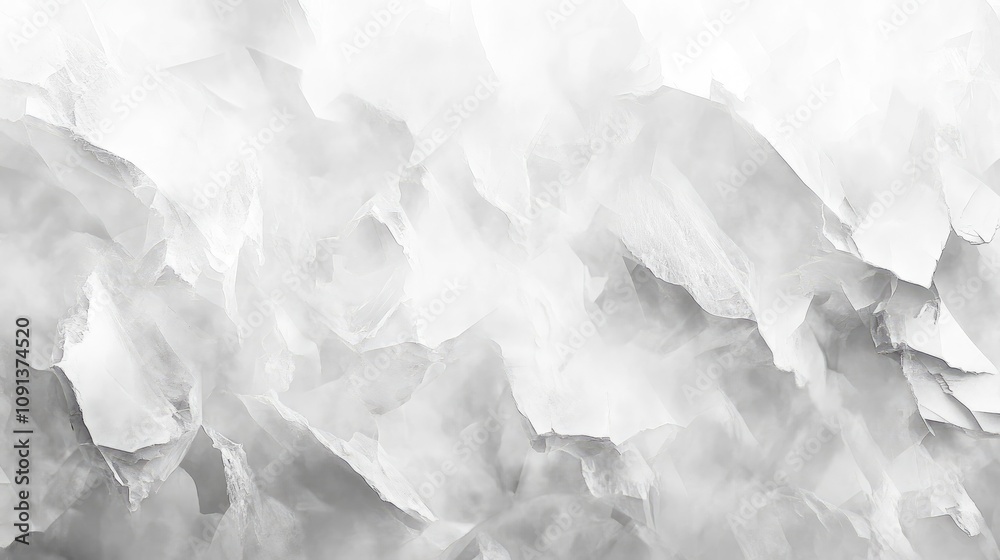 Fototapeta premium Translucent white onyx crystal texture with swirling patterns and soft gradients, creating an ethereal backdrop for elegant designs.