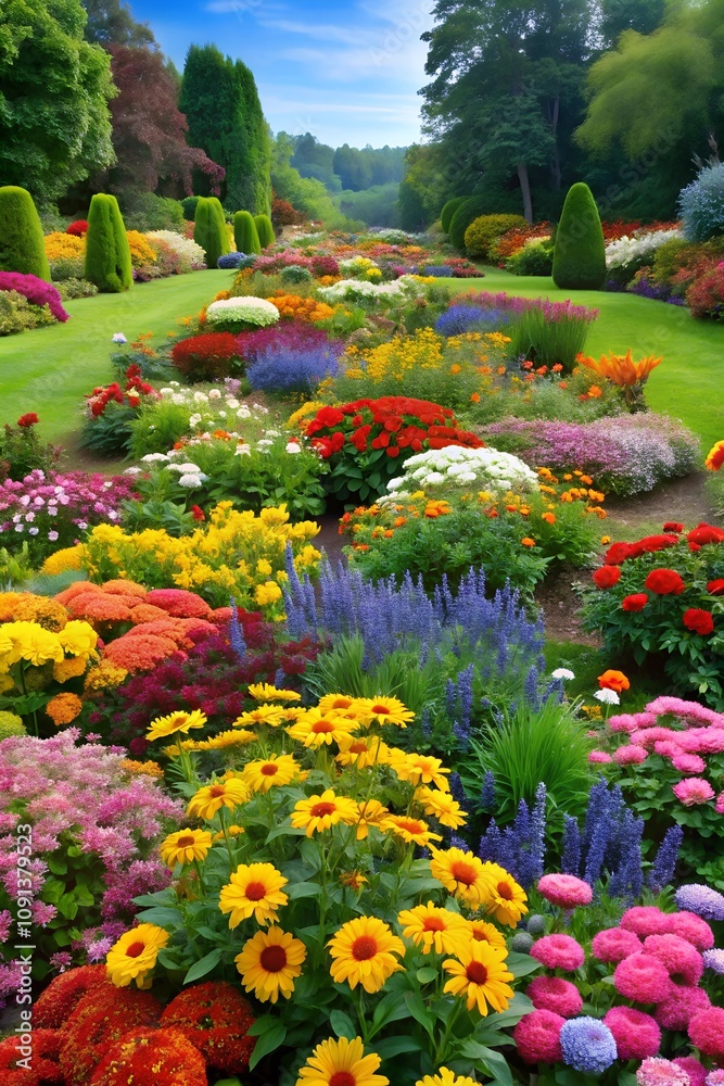 Obraz premium garden with flowers