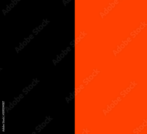Illustration d'un carré bicolore noir et orange graphique