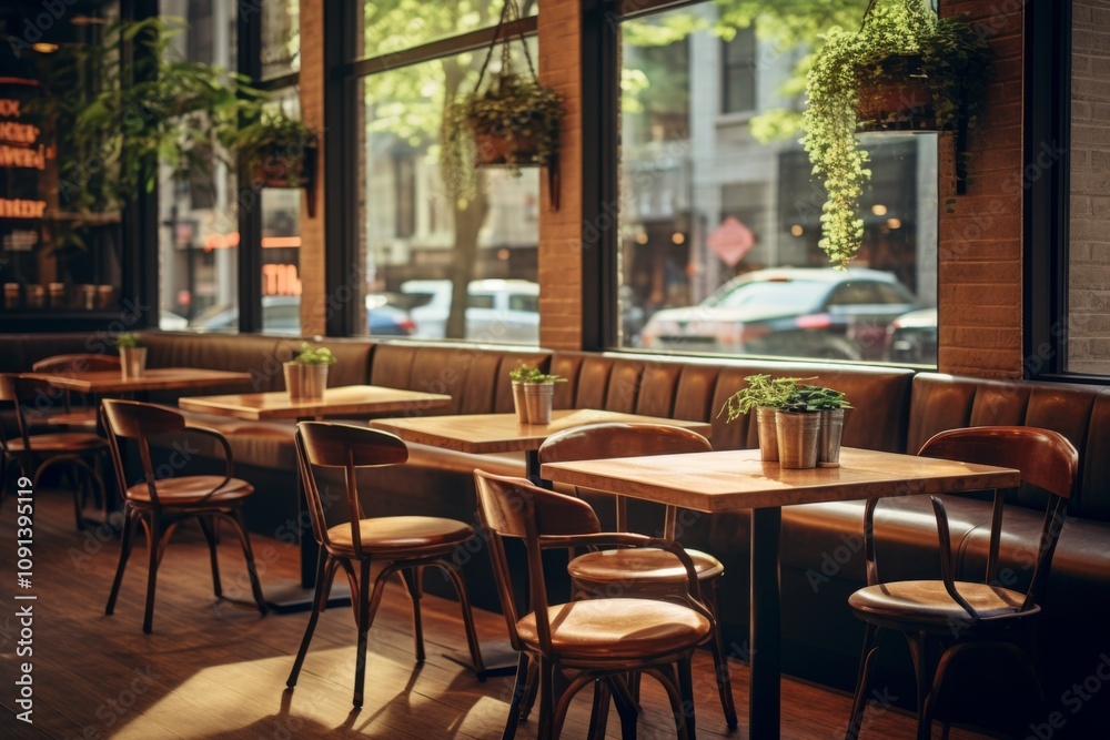 Fototapeta premium Interior of a empty cafe