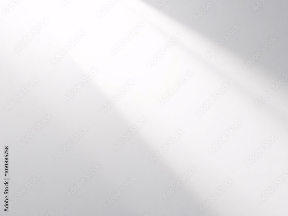 Light beam on white wall background.
