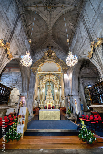 Cathedral of Viana do Castelo, Ornated interior, Viana do Castelo, Minho, Portugal