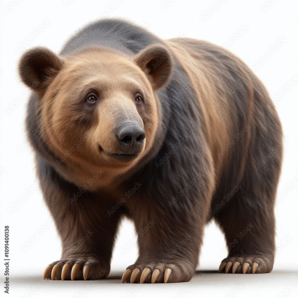 Fototapeta premium Arctotherium is isolated on a White background 3