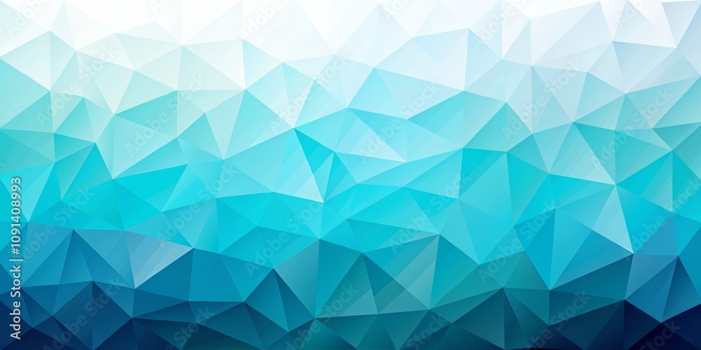 Fototapeta premium Abstract Geometric Background with Triangular Shapes in Shades of Blue and White, Perfect for Modern Design Projects, Print Media, and Digital Applications
