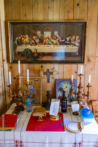 Interior of Greek Catholic Church, Olchowiec, Magurski Park Narodowy, Lesser Poland Voivodeship, Poland