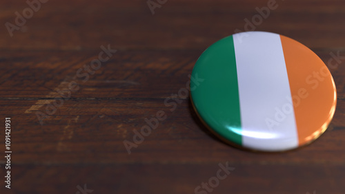Voting Badge Featuring the Flag of Ireland photo