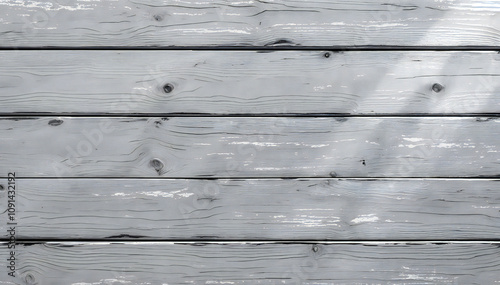 Weathered gray wooden planks tell a story of time and texture, evoking a sense of rustic charm and understated elegance. Photorealistic depiction, capturing the tactile quality of the material.