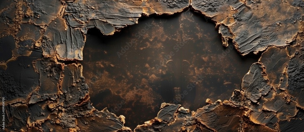 Fototapeta premium Background With Burned Hole