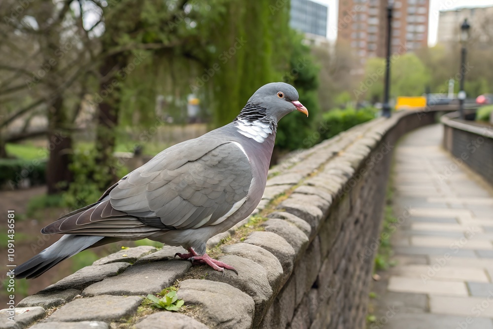 Fototapeta premium pigeon on the fence