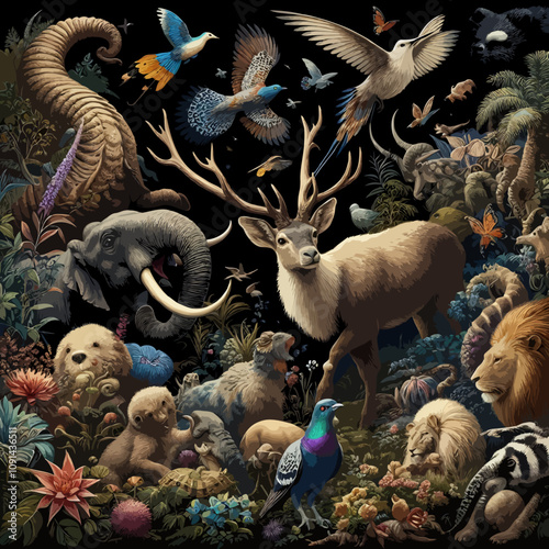 set of animals
