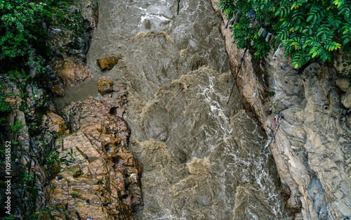 landscape view of Bagmati river in kathmandu, Nepal. photo