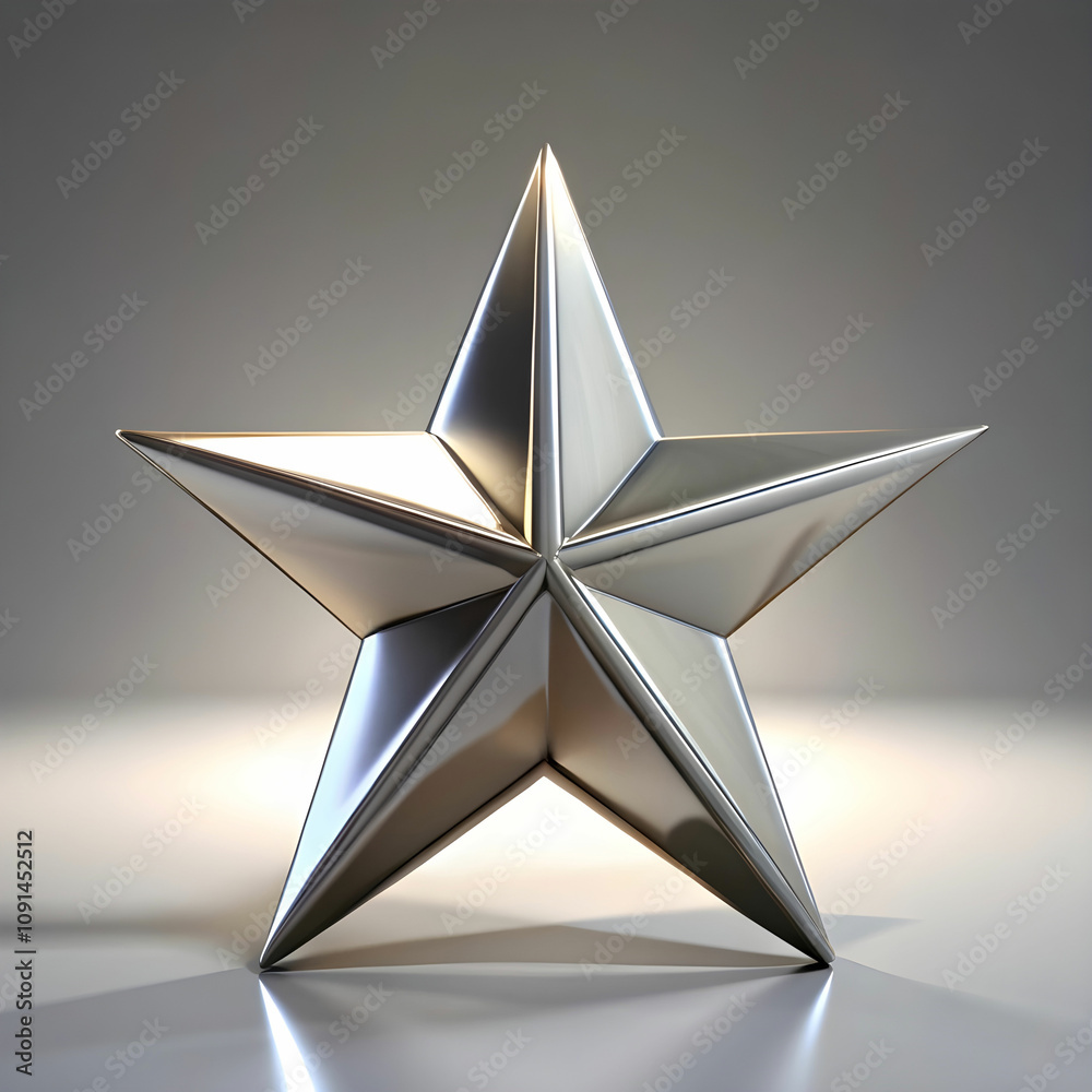 Obraz premium 3d metal star isolated