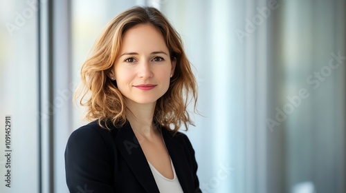 Free Download The businesswoman focuses on machine learning stocks for innovative investment growth. - GFXLoad