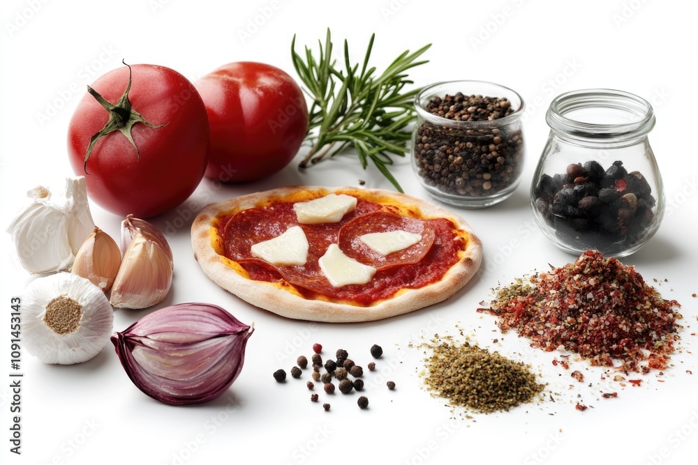 custom made wallpaper toronto digitalA single pizza sitting on a clean white table