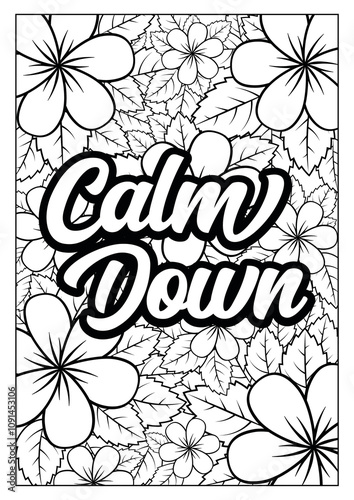 calm down with Floral Doodle Art: Coloring Pages for Stress Relief and Creative Therapy