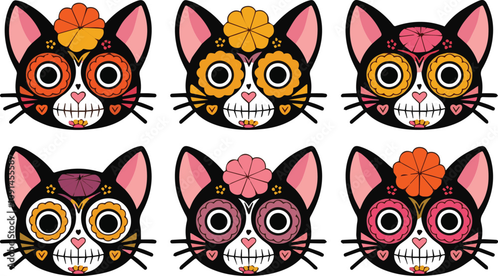 Fototapeta premium set of cats