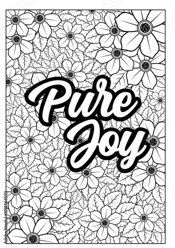 Pure Joy with Floral Doodle Art: Coloring Pages for Stress Relief and Creative Therapy