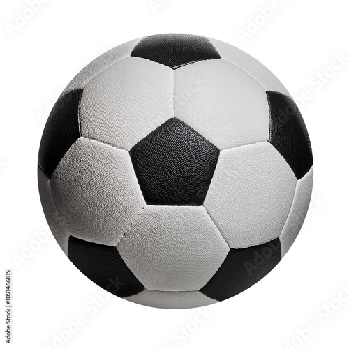 Soccer ball, front view, transparent background image