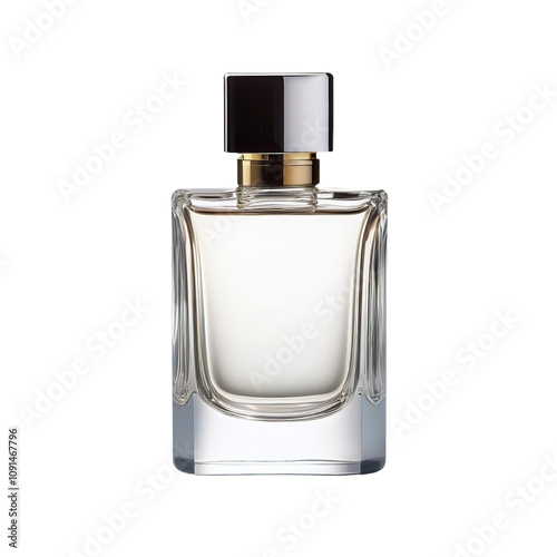 Perfume bottle, front view, transparent background image