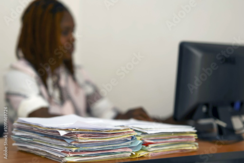 Office worker in Porto Novo, Benin