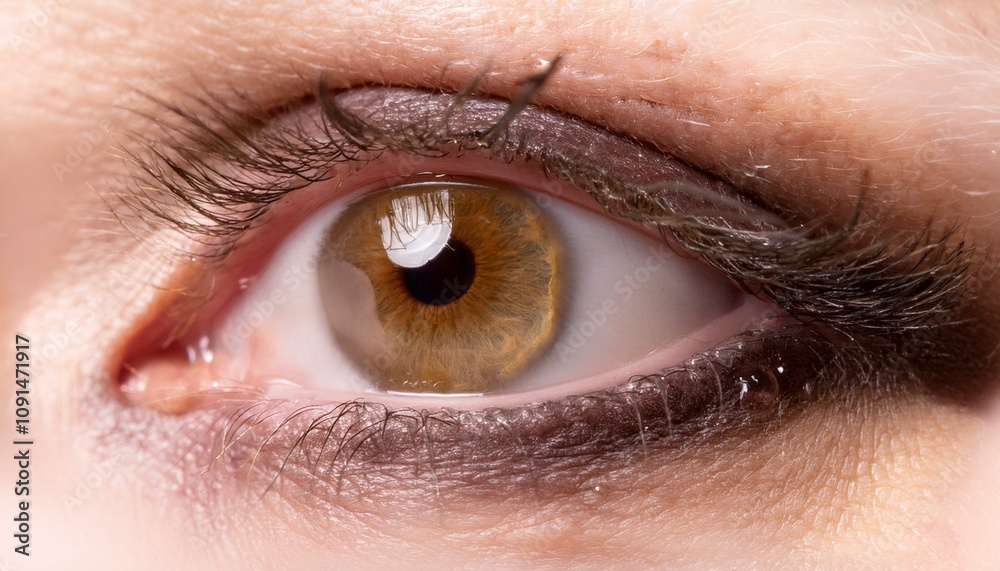 Obraz premium Captivating Hazel Eye Close-up 