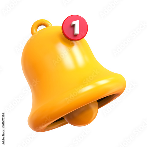 3d notification bell
