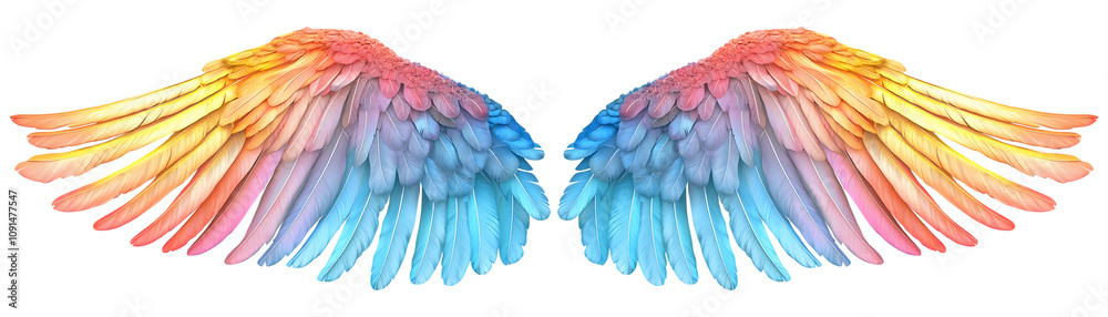 Obraz premium Eagle wing png colourful bird wing png parrot wing png colourful wing transparent background image