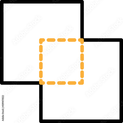 Two color pathfinder tool Graphics design icon flat design 