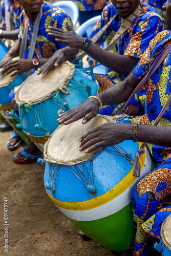 Drum band in Kpalime, Togo photo