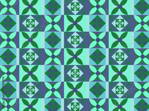 Abstract geometric endless hand-painted background pattern 