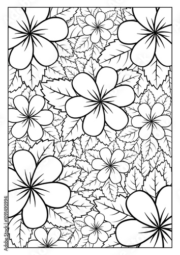 Floral Doodle Art: Coloring Pages for Stress Relief and Creative Therapy