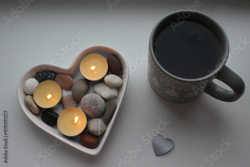 evening coffee by candlelight